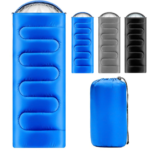 OHHANI Sleeping Bag for Adults Lightweight Backpacking, Comfort 40°F to 77°F, 87" x 30" Suitable for Camping, Hiking, Travel, Blue
