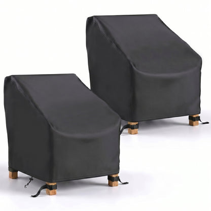 OHHANI Patio Chair Covers 2 Pack 210D Waterproof 34" W x 37" D x 36" H for Outdoor Lawn Garden Wicker Furniture
