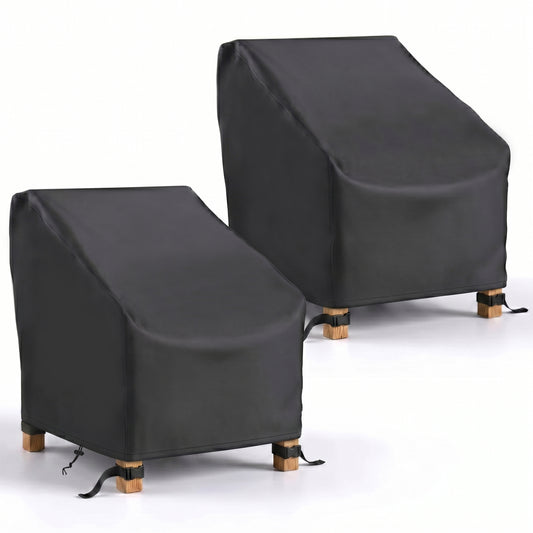 OHHANI Patio Chair Covers 2 Pack 210D Waterproof 34" W x 37" D x 36" H for Outdoor Lawn Garden Wicker Furniture
