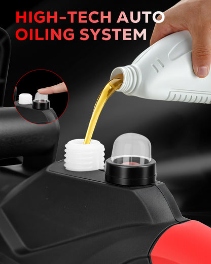 HOTREE 12 Inch Cordless Chainsaw, 21V Electric Handheld Chainsaw for Tree Trimming, Wood Cutting, Outdoor Yard Work