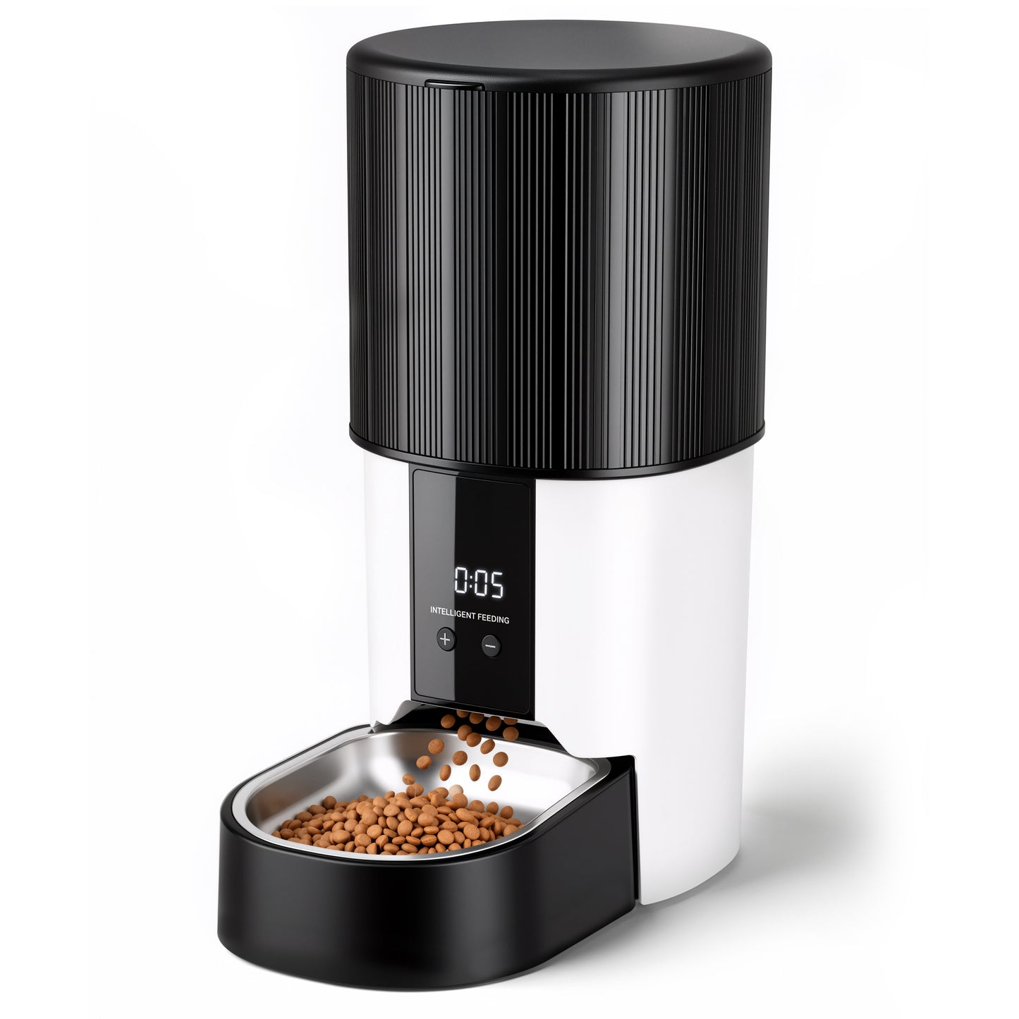 Tolobeve Automatic Cat Feeder, 135oz Timed Portion Control for Cats & Small Dogs, White