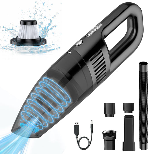 FLORAY Cordless Handheld Car Vacuum Cleaner, Portable Rechargeable Mini Vacuum, HEPA Filter, Black