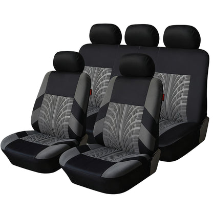 FLORAY 9-Piece Car Seat Covers - Airbag Safe, Thickened, Split Rear, Machine Washable - Universal Fit for Cars, SUVs, Trucks, Gray