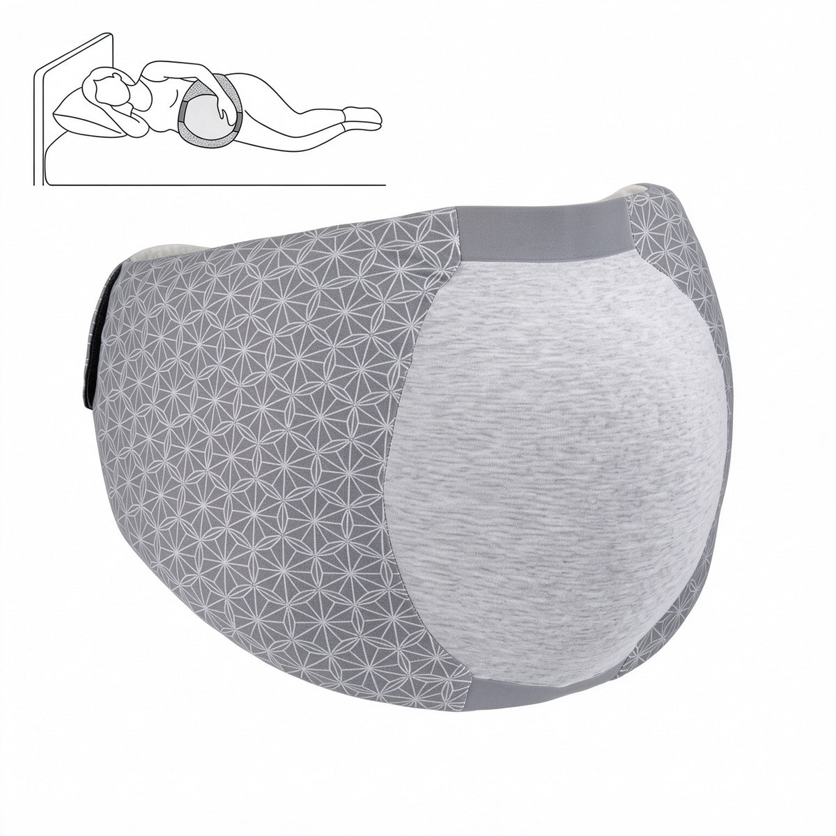 Haelhorneger Pregnancy Support Belt, Side Sleeping Maternity Belt with Memory Foam Belly Support, Adjustable Pregnancy Belt for Women, Gray