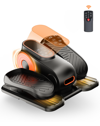 AOLIGO Under Desk Elliptical Machine, Compact Seated Leg Exerciser with 10 Resistance Levels, Quiet & Portable