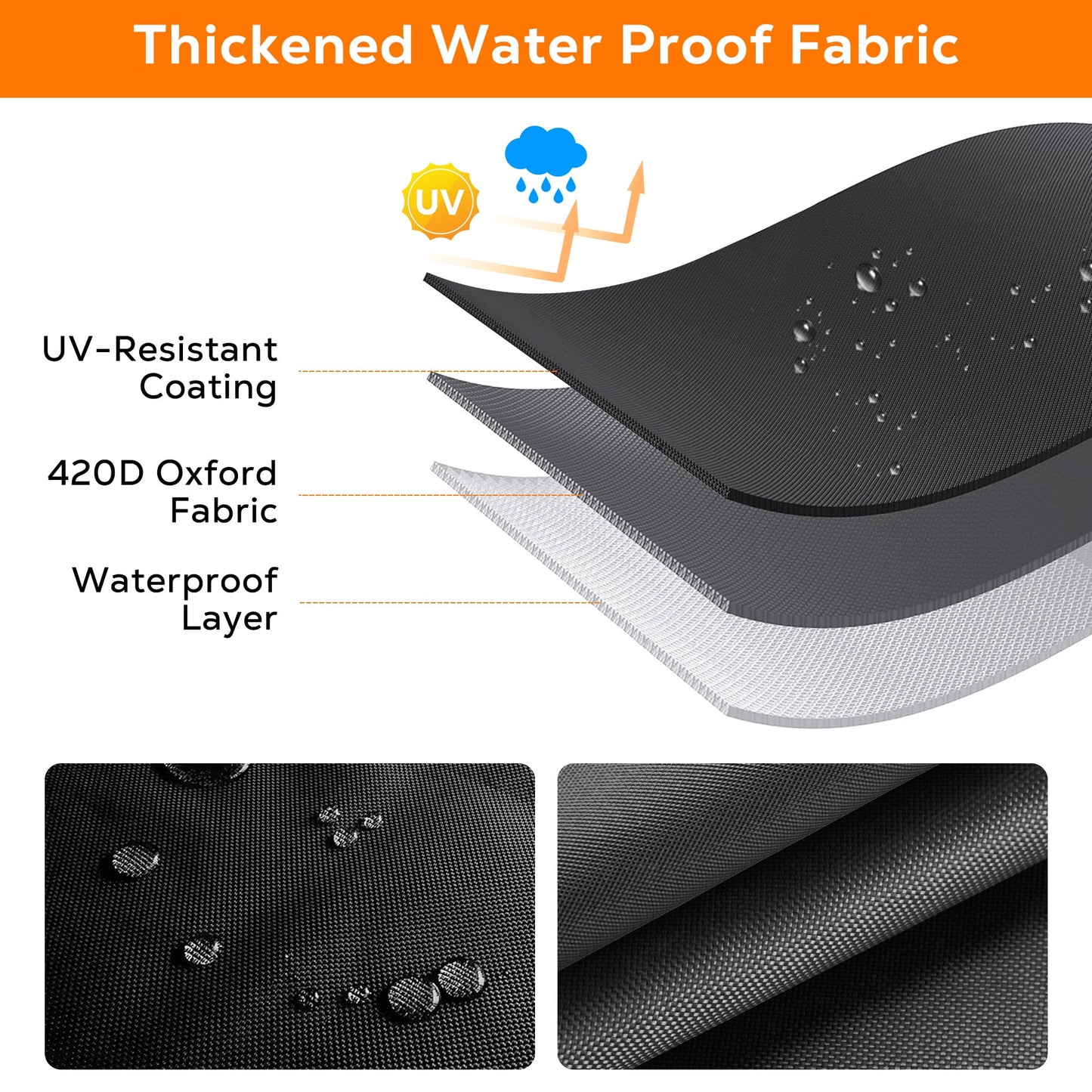 OHHANI Patio Furniture Covers Waterproof Outdoor Couch Sectional Sofa Set Cover 108" x 82" x 28"