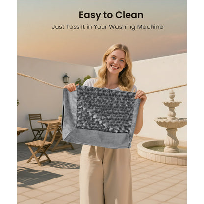 Tolobeve Orthopedic Dog Beds Medium Large Sized Dog, Waterproof Memory Foam Pet Bed with Sides, Non-Slip Bottom Pet Bed with Washable Removable Cover, Grey