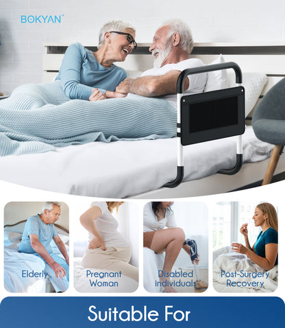 BOKYAN Bed Assist Rail for Seniors, for Elderly Adults Adjustable Safety Guard, with Storage Bag and Fixing Strap