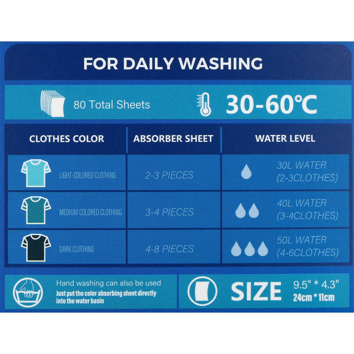 FVSA Color Catcher, Laundry Dye-Trapping Sheets, 80 Count, Unscented, Prevent Color Runs