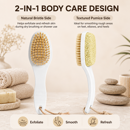 XSAPT Dual Sided Foot Scrubber with Pumice Stone, Pedicure Tool and Callus Remover for Dead Skin, White, 1-Pack