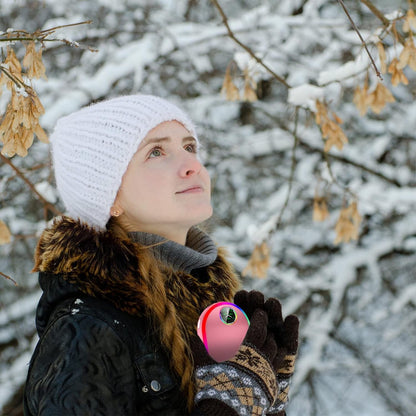 Madala Hand Warmers Rechargeable, 7 Changing Colors Lights Electric Hand Warmers 10000Mah, Electric Portable Pocket Heater, Hunting, Camping- Rose Gold