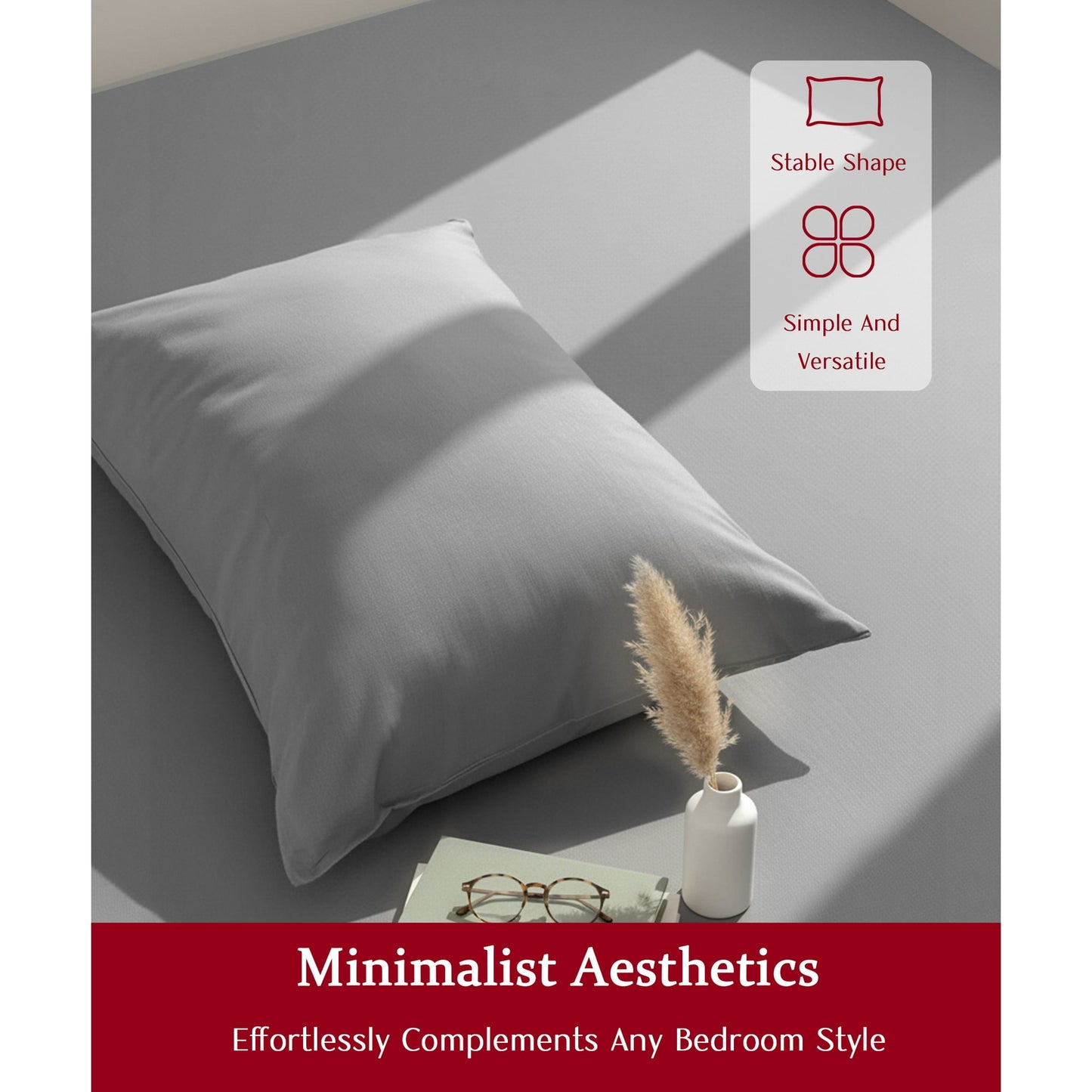 YGXNEWER 3 Pcs Twin Bed Sheet Comfort Set, Soft Breathable Microfiber Sheets, for 14" Deep Mattresses, Pillowcases, Flat Sheet, Fitted Sheet, Gray