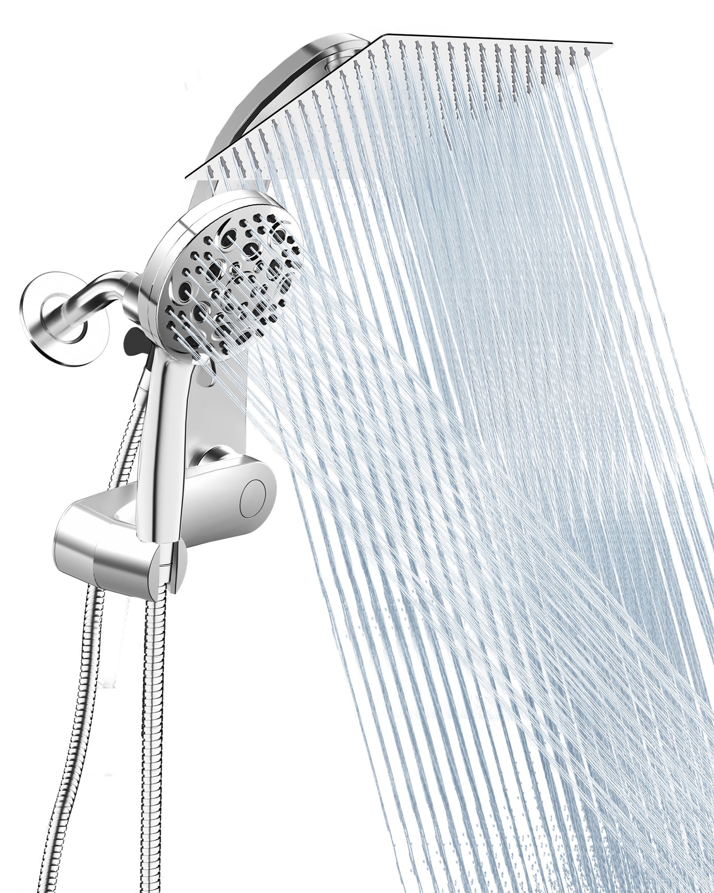 Hodvit High Pressure Rainfall Shower Head 10 Spray Handheld Showerhead Combo, 360° Degree Rotating Extension Arm, New