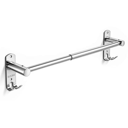 LZSDS Towel Racks for Bathroom Wall Mounted, 304 Stainless Steel Retractable Towel Bar 16-29 in with Hooks