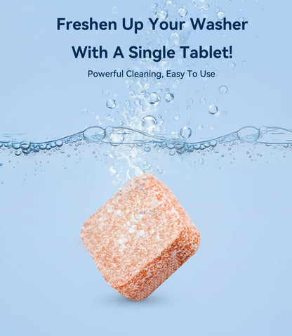 BIMZUC Washing Machine Cleaner Tablets (12 Count), Deep Cleans Front Load and Top Load Washers, Removes Odor Causing Residue & Buildup