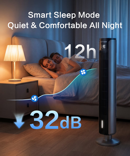 NFTIGB Tower Fan for Bedroom, 36 inch Oscillating Fans that Blow Cold Air, 3 Speeds, 3 Modes 12H Timer, Standing Floor Fan for Home Office, Black