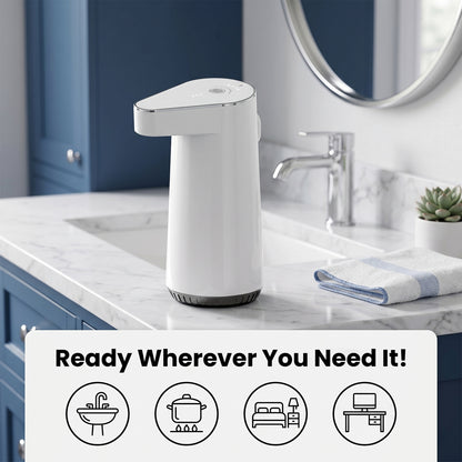 XSAPT Touchless Automatic Soap Dispenser, Rechargeable Foaming Hand Soap Dispenser, 4-Level Wall Mount, 300ml