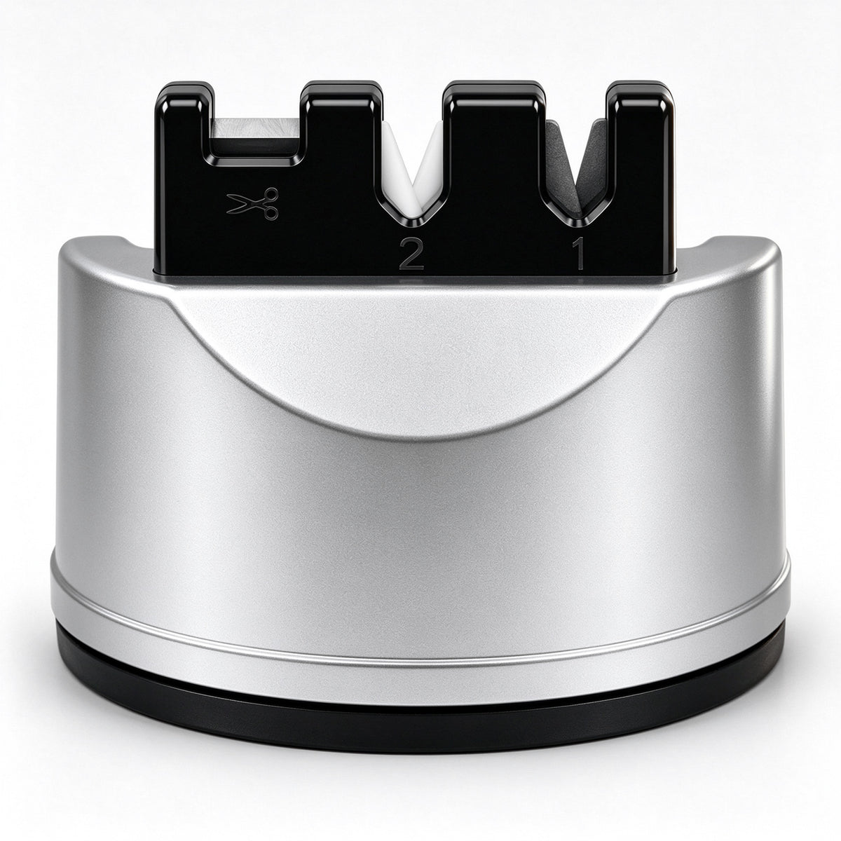 LZSDS 3-Stage Manual Knife Sharpener with Suction Base, Silver