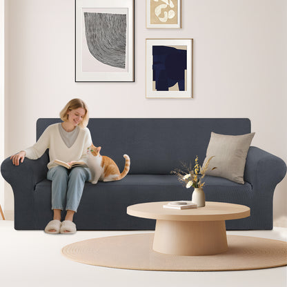 WEENEED Sofa Cover Non Slip Couch Cover Stretch Slipcover Leakproof Couch Protector for Kids Dogs Cats Pets, Dark Gray