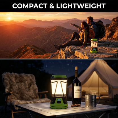 OHHANI Camping Lantern 2000LM 4000mAh Rechargeable Camping Lights with 4 Light Modes for Power Outages, Hiking, Fishing, Tents, Home