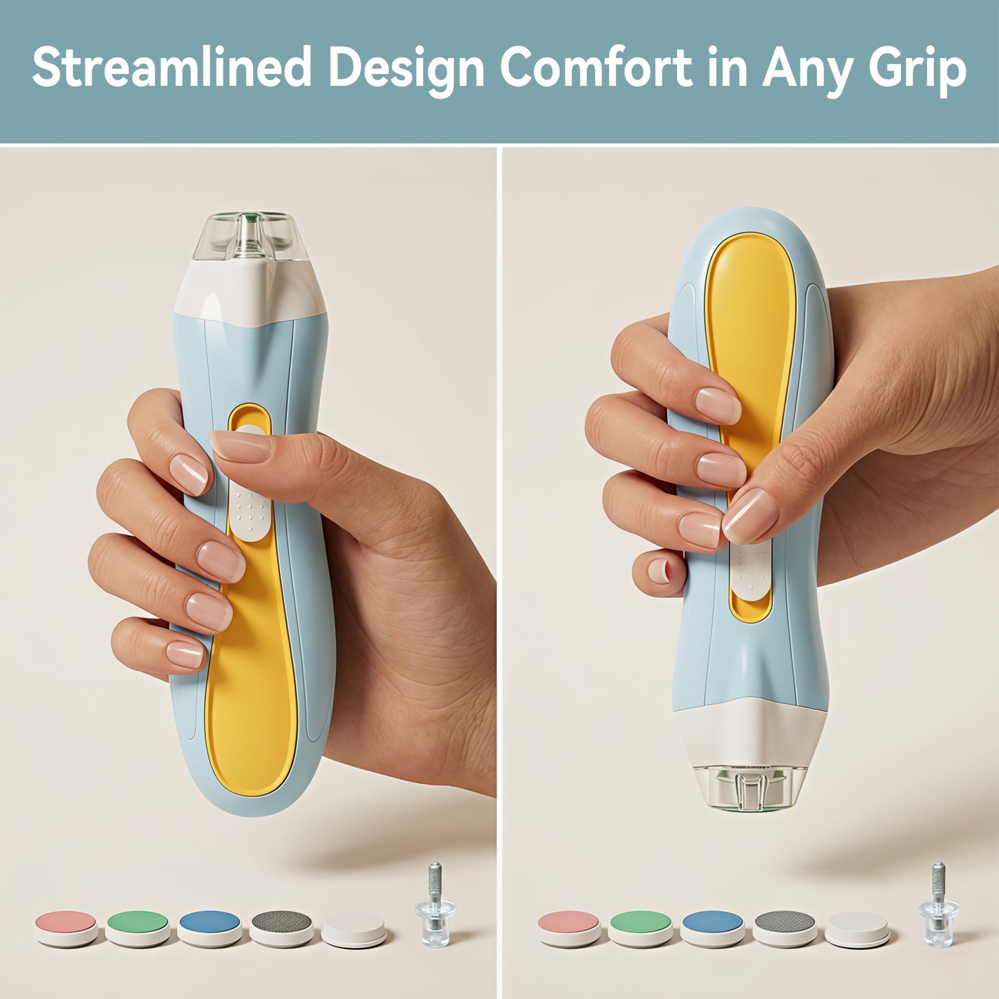 ZNQPLF Baby Nail File, Baby Nail Trimmer Electric Grooming Kit, Infant Nail File Electric with LED Light, USB-c Rechargeable