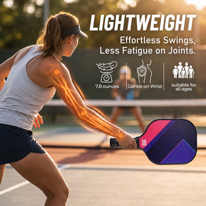 Feeray Pickleball Paddles Set, Fiberglass, Lightweight, 2 Rackets with 4 Balls