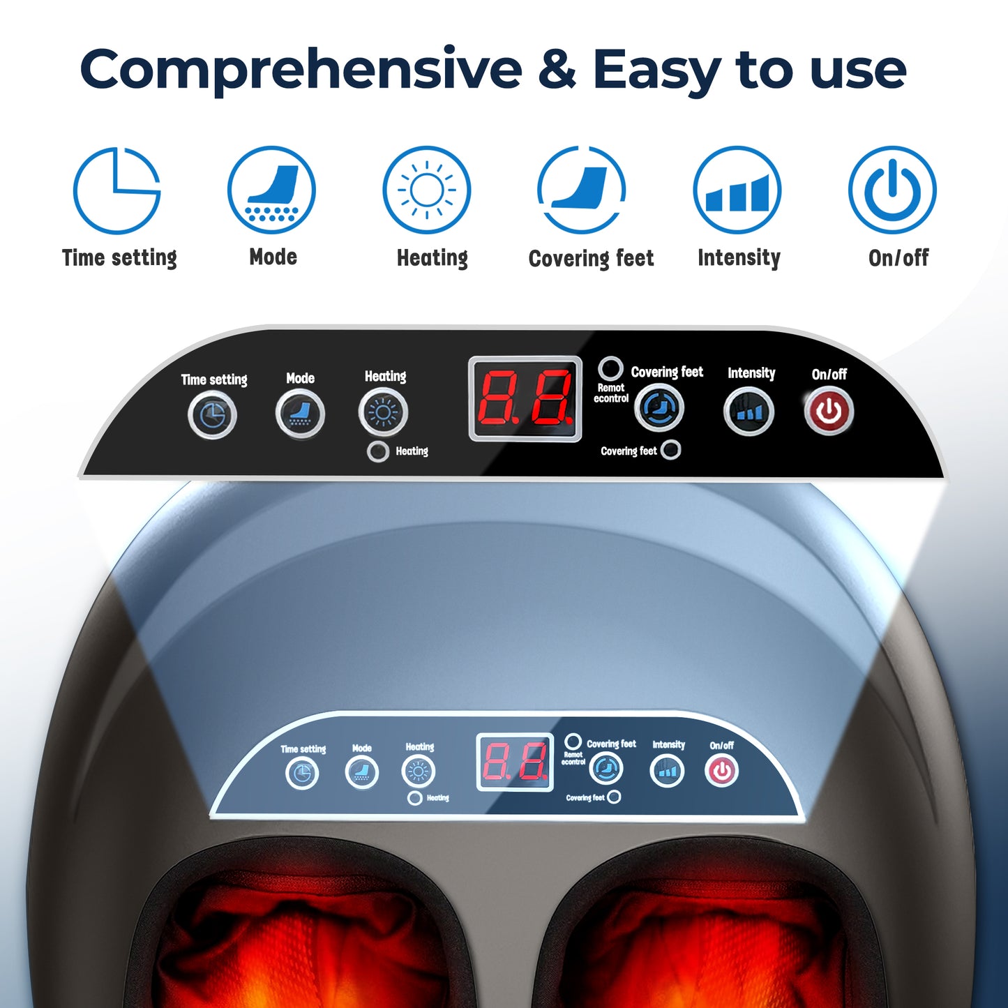 BOKYAN Shiatsu Foot Massager, Foot Spa for Comfort and Relief, Big, Gift, Black