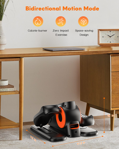 AOLIGO Under Desk Elliptical Machine, Compact Seated Leg Exerciser with 10 Resistance Levels, Quiet & Portable