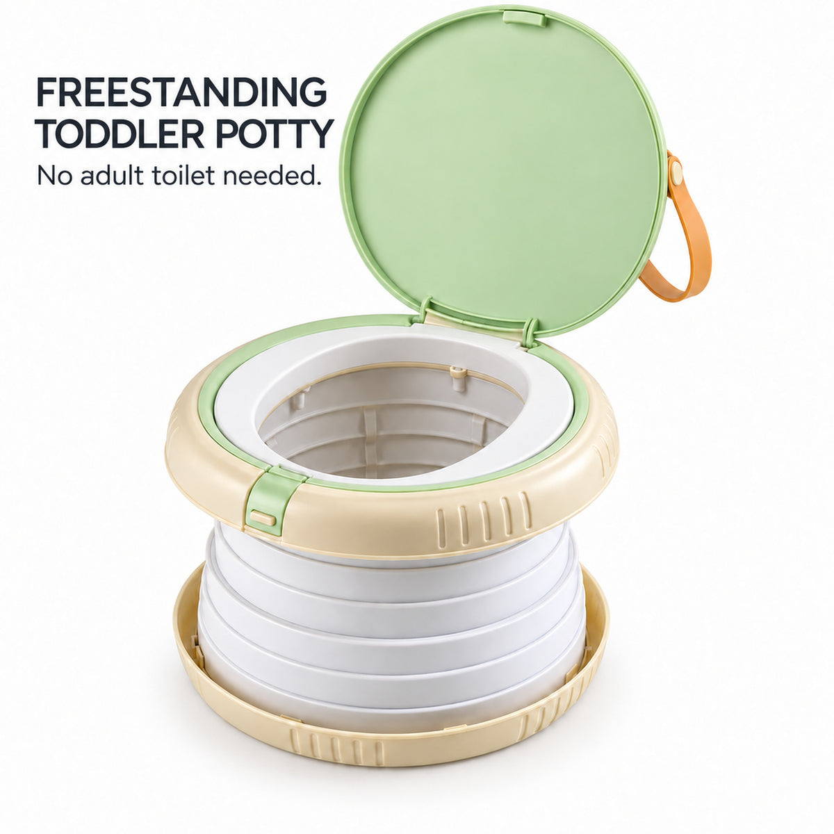 ZNQPLF Portable Potty for Toddlers, Foldable Travel Toilet for Potty Training, Mint Green