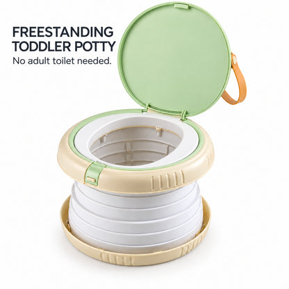 ZNQPLF Portable Potty for Toddlers, Foldable Travel Toilet for Potty Training, Mint Green