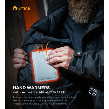 NFTIGB Body Warmer Hand Warmers with Adhesive Backing, Disposable 85Pcs, Long Last Safe Heated 12H