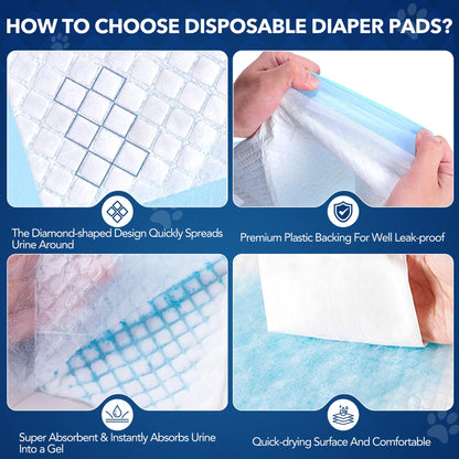 Tolobeve Puppy Absorbent Leak-Proof Training Pads, Small, 13x18 in, 300 Count