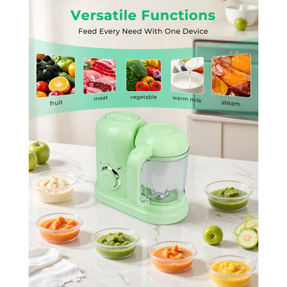 Granlass Baby Food Maker with Steam Basket, Steamer Puree Blender Grinder Mills Machine for Healthy Homemade