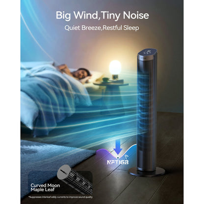 NFTIGB 40 inch Tower Fan Bladeless Fan for Bedroom, 70° Oscillating, 5 Speeds 3 Modes with Remote