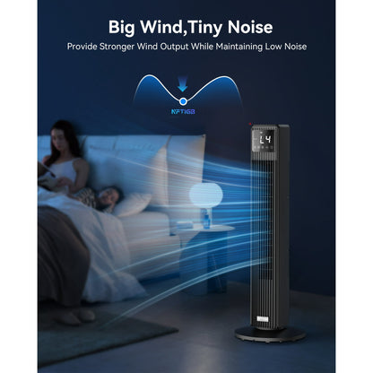 NFTIGB Tower Fans for Home, 36" Oscillating Floor Fan with Remote, 4 Speed 4 Modes,12H Timer,New