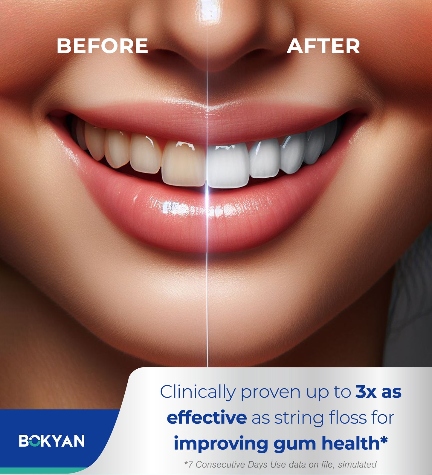 Bokyan Water Flosser for Teeth, cordless 200 ML Portable Electric Flossing Cleaner Rechargeable , Water Picks for Dental Hygiene