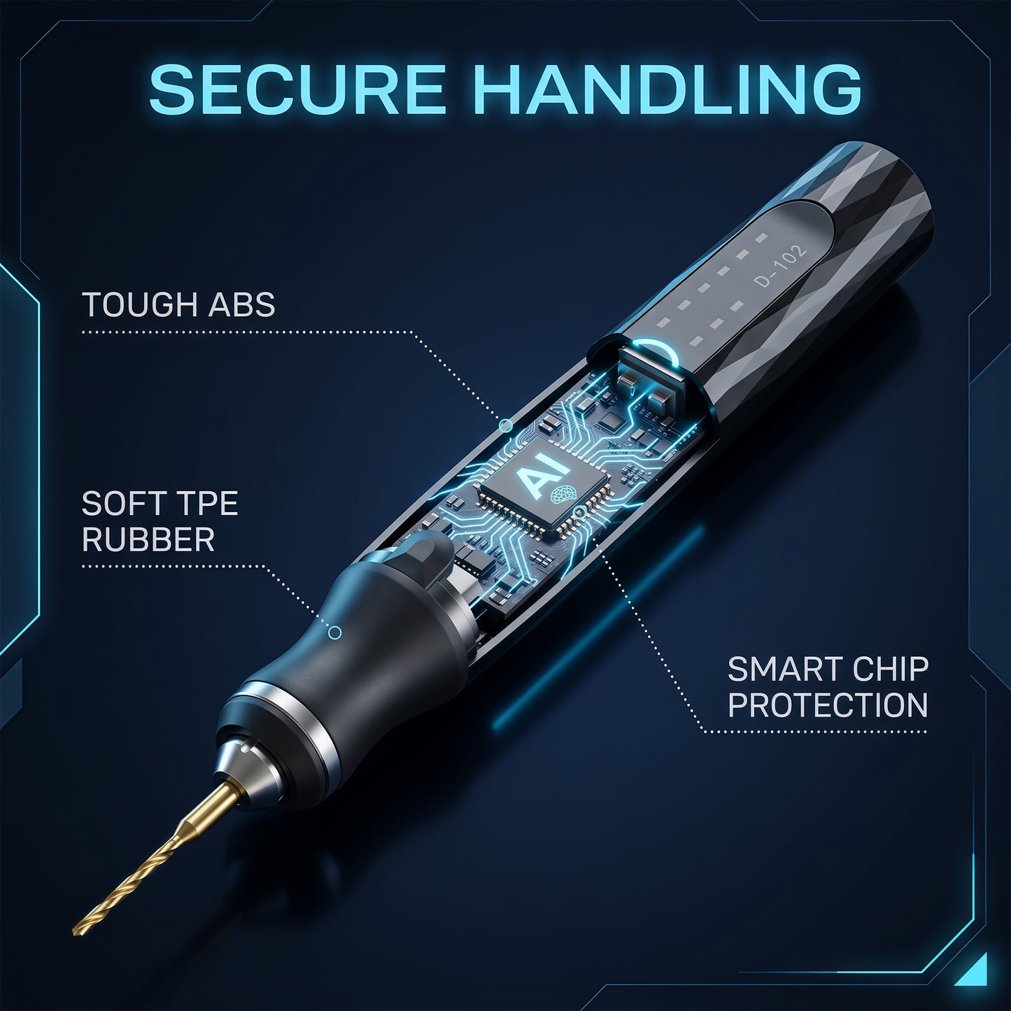 LZSDS Cordless Engraving Pen, 3-Speed Rechargeable Rotary Engraver Tool for DIY Craft Marking on Wood, Metal and Glass