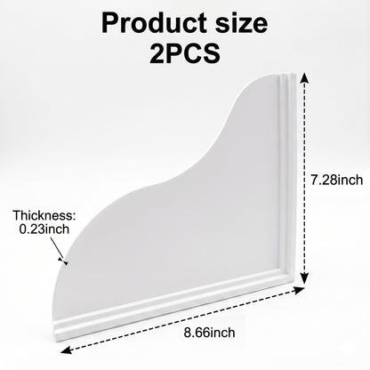 LZSDS 2 Pack Silicone Splash Guard for Bathtub, 8.66 Inch Adhesive Shower Water Deflector with Strong Hold
