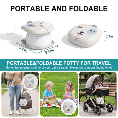 ZNQPLF Foldable Training Toilet, Portable Toilet for Kids, Travel Potty for Car Camping Outdoor Indoor.