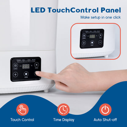 RUPOUN Baby Bottle Sterilizer and Dryer, Electric Steam Sterilizer with Bottle Warmer and Dryer Function, White