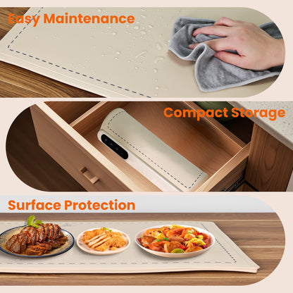 M Buder Food Warming Tray, Electric Warmer Mat, Adjustable Temperature, for Party, Family Dinner, Residential, Commercial