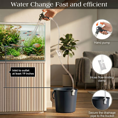 Alylo Aquarium Gravel Cleaner, 4-in-1 Fish Tank Cleaning Tool Kit for Water Changing