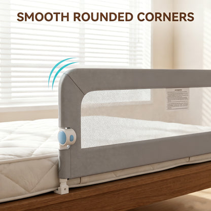 Haelhorneger Bed Rails for Toddlers, Baby Bed Rail Guard Foldable Toddler Bed Rail (Gray, 1.1m Sizes)