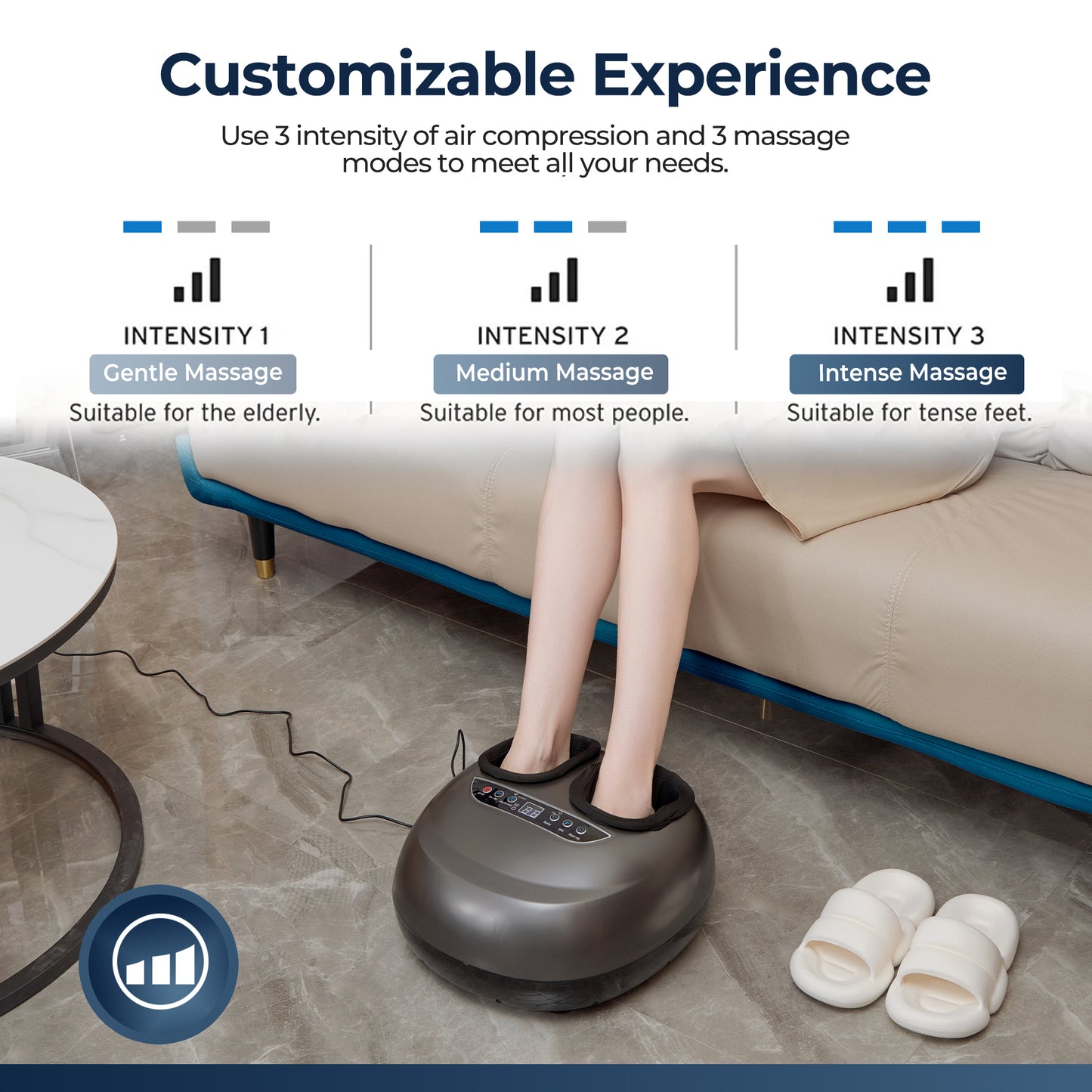 BOKYAN Shiatsu Foot Massager, Foot Spa for Comfort and Relief, Big, Gift, Black