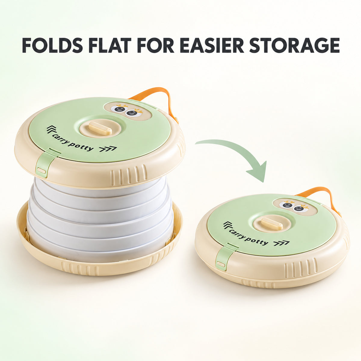 ZNQPLF Portable Potty for Toddlers, Foldable Travel Toilet for Potty Training, Mint Green