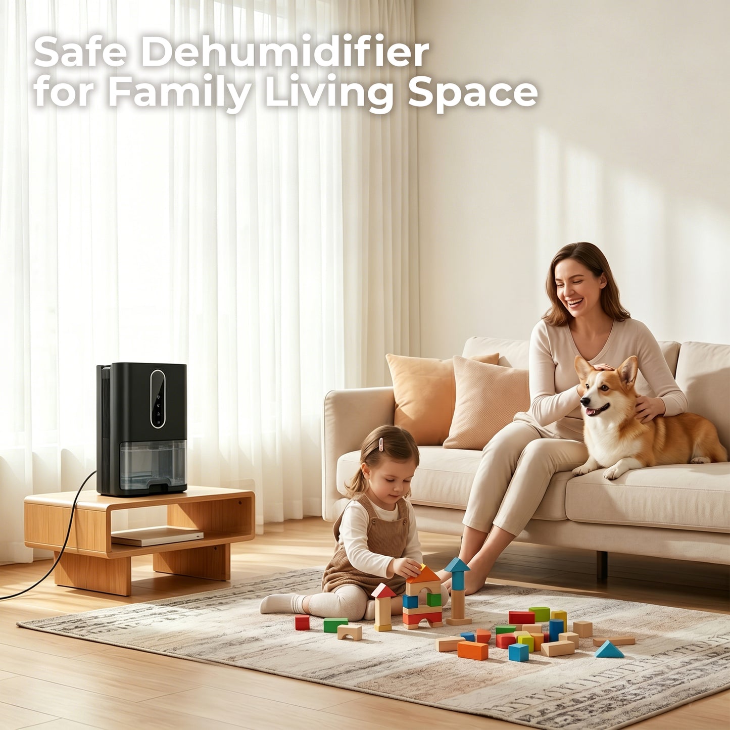 Dehumidifier for Home, 67oz Water Tank, (1000 sq.ft) Quiet Portable Dehumidifiers for Bathroom, Auto Shut Off, Sleep Mode, 5 Color Light