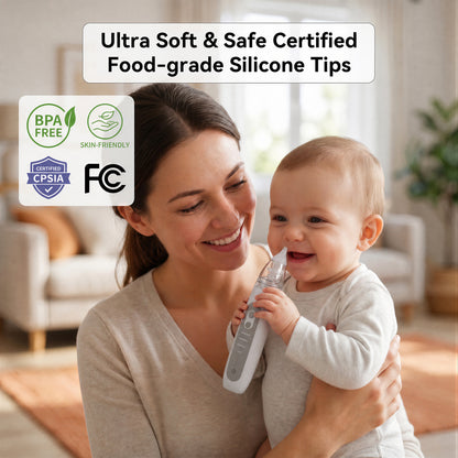 ZNQPLF Nose Sucker for Baby, Nasal Aspirator for Baby, Electric Nose Suction for Baby, Baby Nose Sucker, White