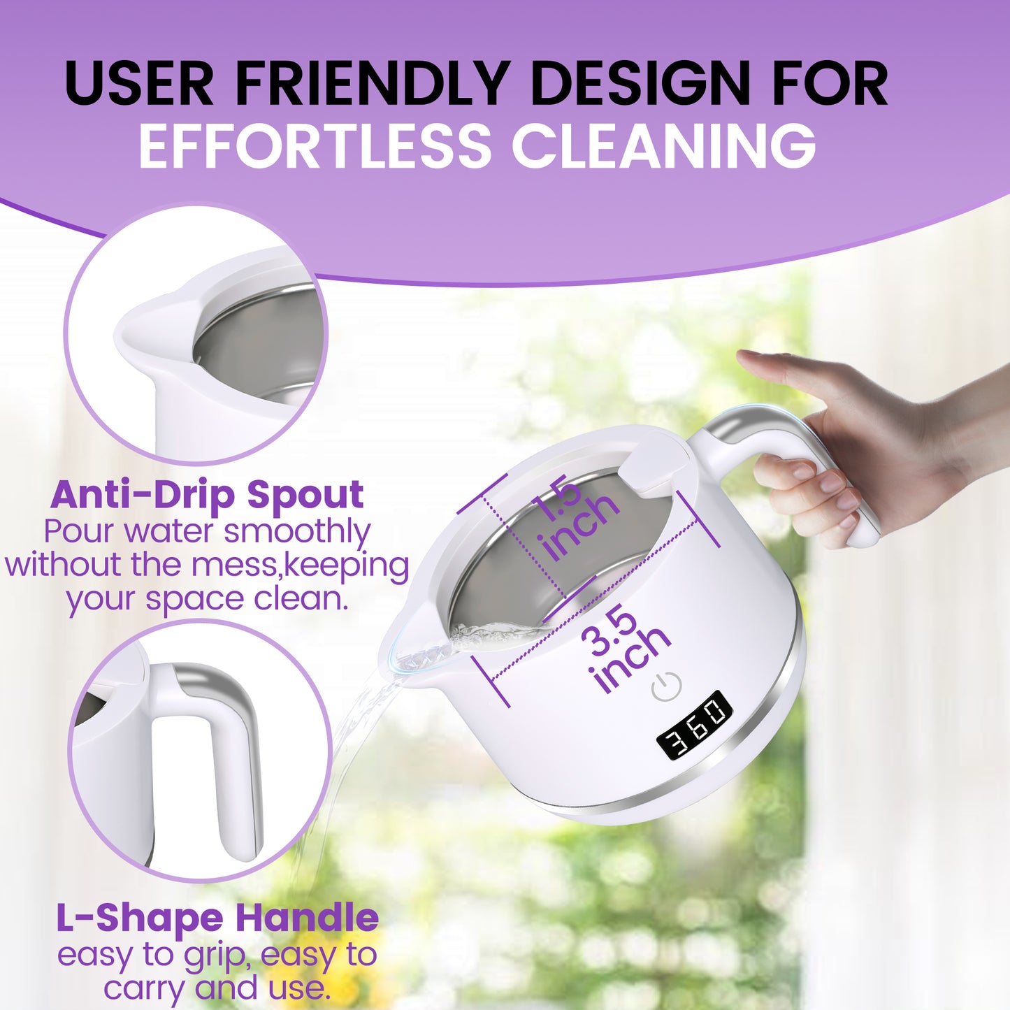 Bokyan Ultrasonic Cleaner for Dentures, Retainers, Aligners, Braces Portable Dental and Jewelry Cleaner with Ultrasonic