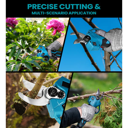 HOTREE Cordless Electric Pruning Shears with 2 Batteries, Adjustable 0.8 to 1.2 Inch Cutting Capacity and LCD Display for Garden