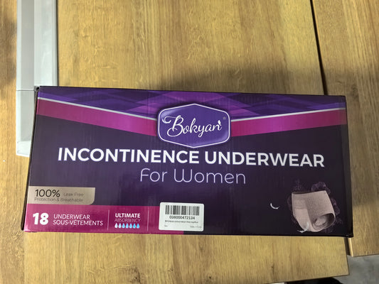 BOKYAN Absorbency Incontinence Underwear for Women, XLarge, 66 count